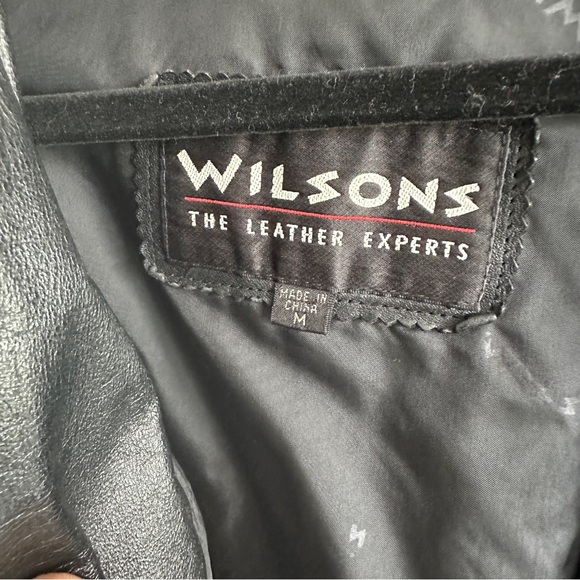 Vintage Wilson Classic Black Leather Jacket Medium - Picture 5 of 16
